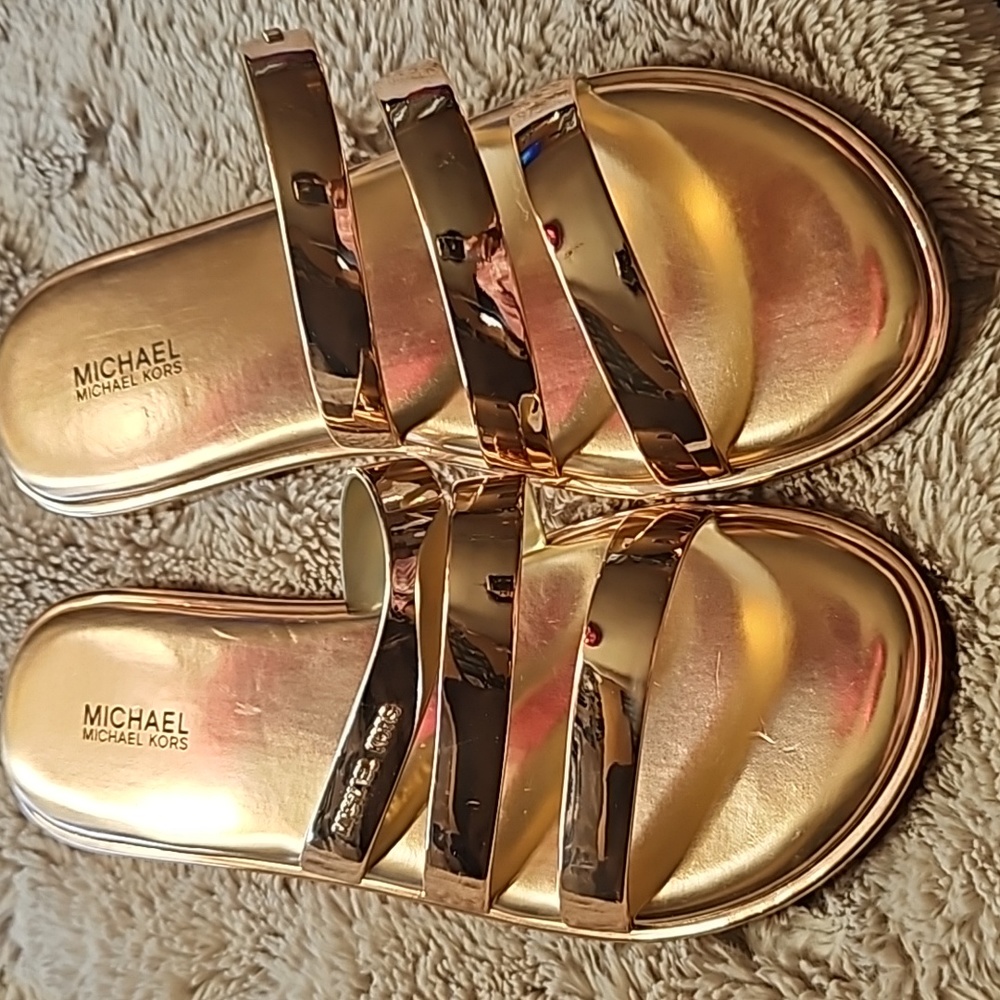 Michael kors rose gold sandals. Size 7